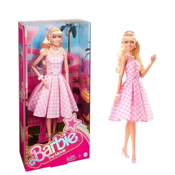Barbie The Movie Doll – Margot Robbie Pink Gingham – New in Box - Picture 1 of 3